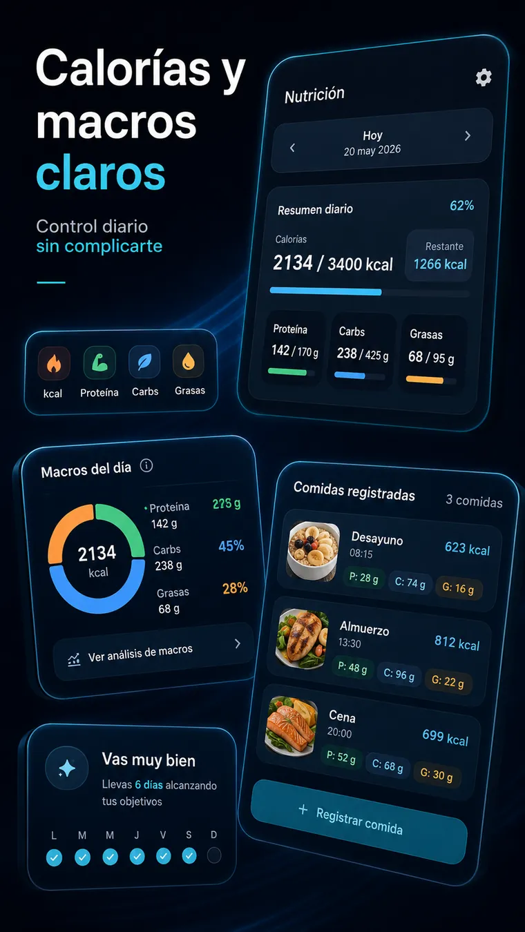 Calorías y macros en Forge